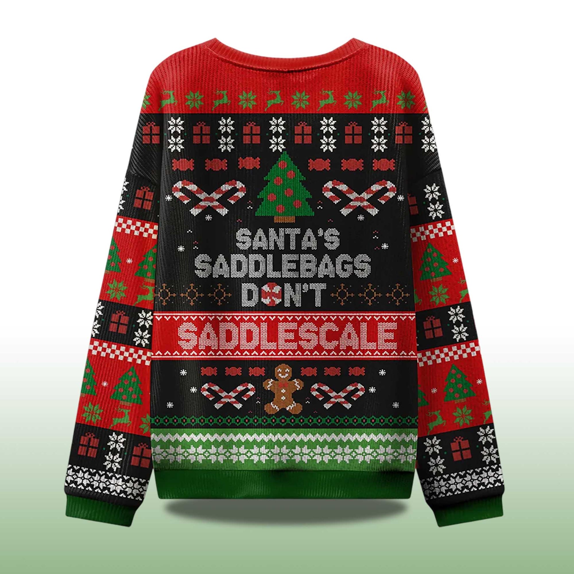 2026 Santa's Saddlebags Don't Saddlescale Ugly Christmas Sweater Moonbestprint