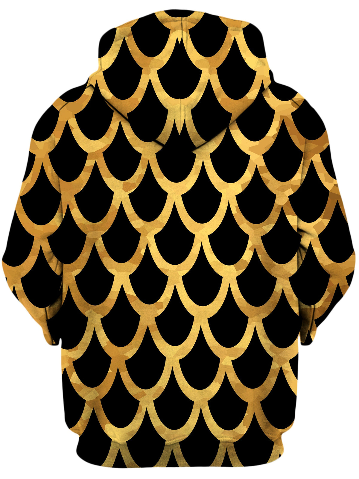 Mermaid Scales Gold Unisex Zip-Up Hoodie -Moonbestprint