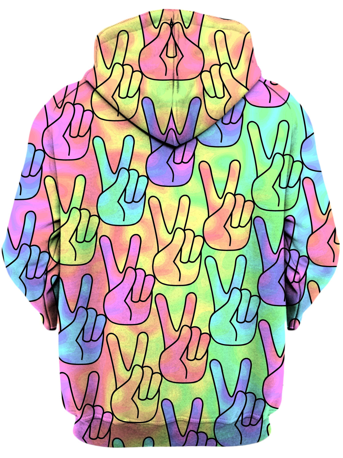 Trippy Peace Signs Unisex Zip-Up Hoodie -Moonbestprint