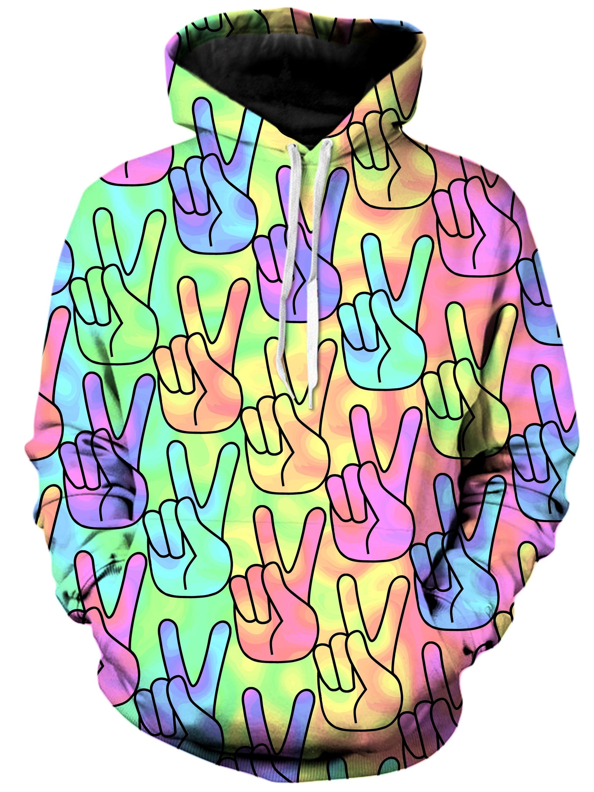 Trippy Peace Signs Unisex Hoodie -Moonbestprint