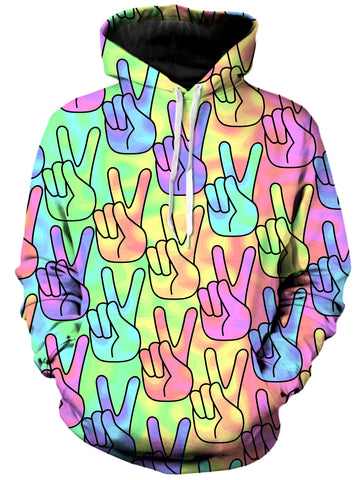 Trippy Peace Signs Unisex Hoodie -Moonbestprint