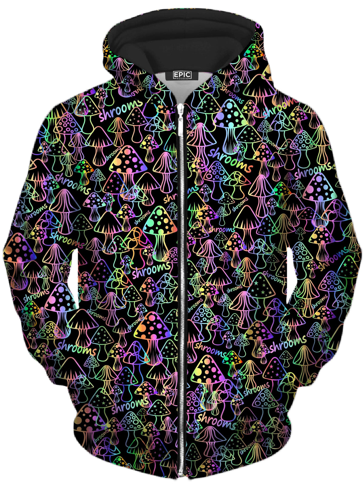 Psychedelic Shrooms Unisex Zip-Up Hoodie -Moonbestprint
