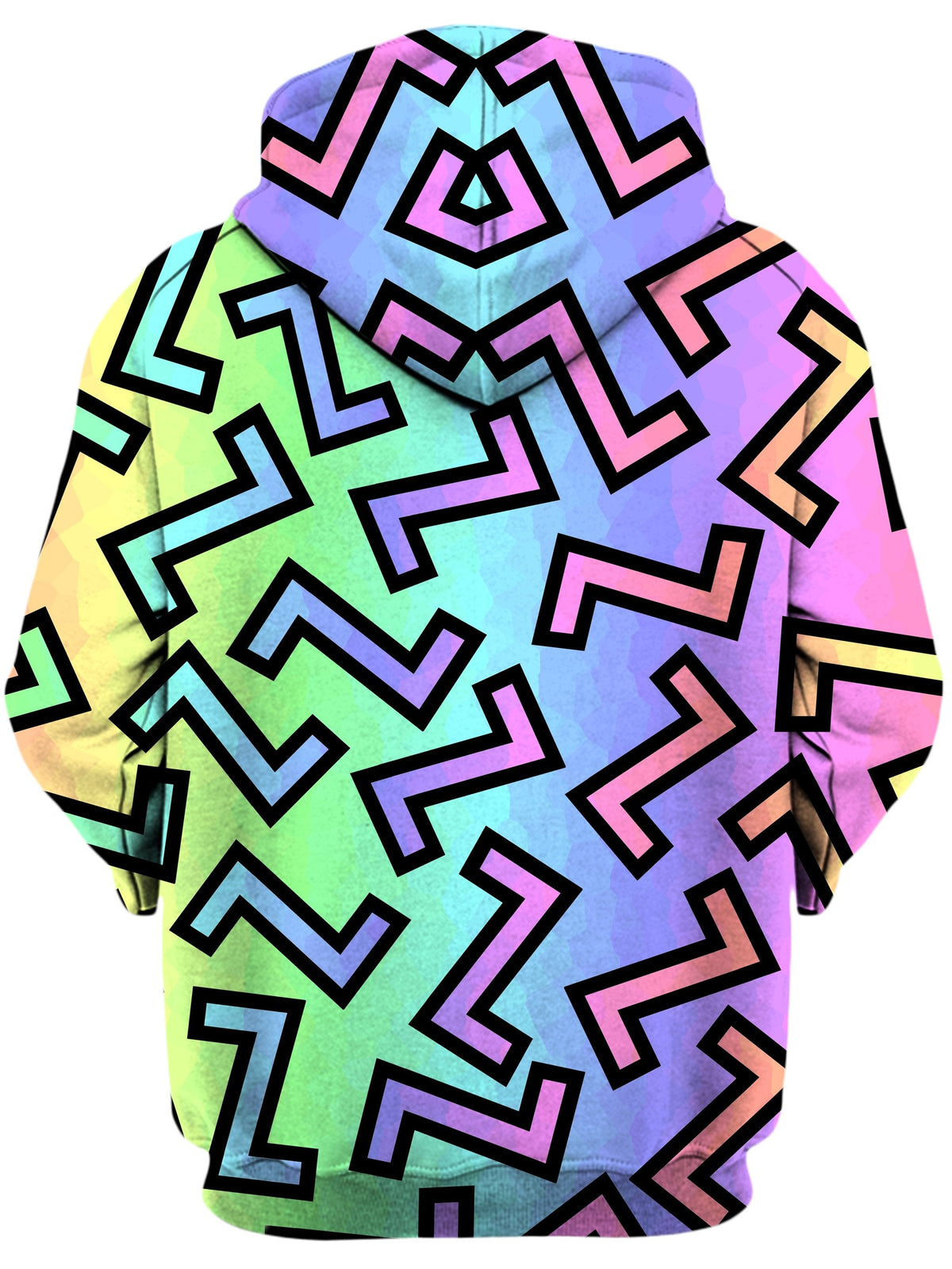 80s Rainbow Unisex Zip-Up Hoodie -Moonbestprint
