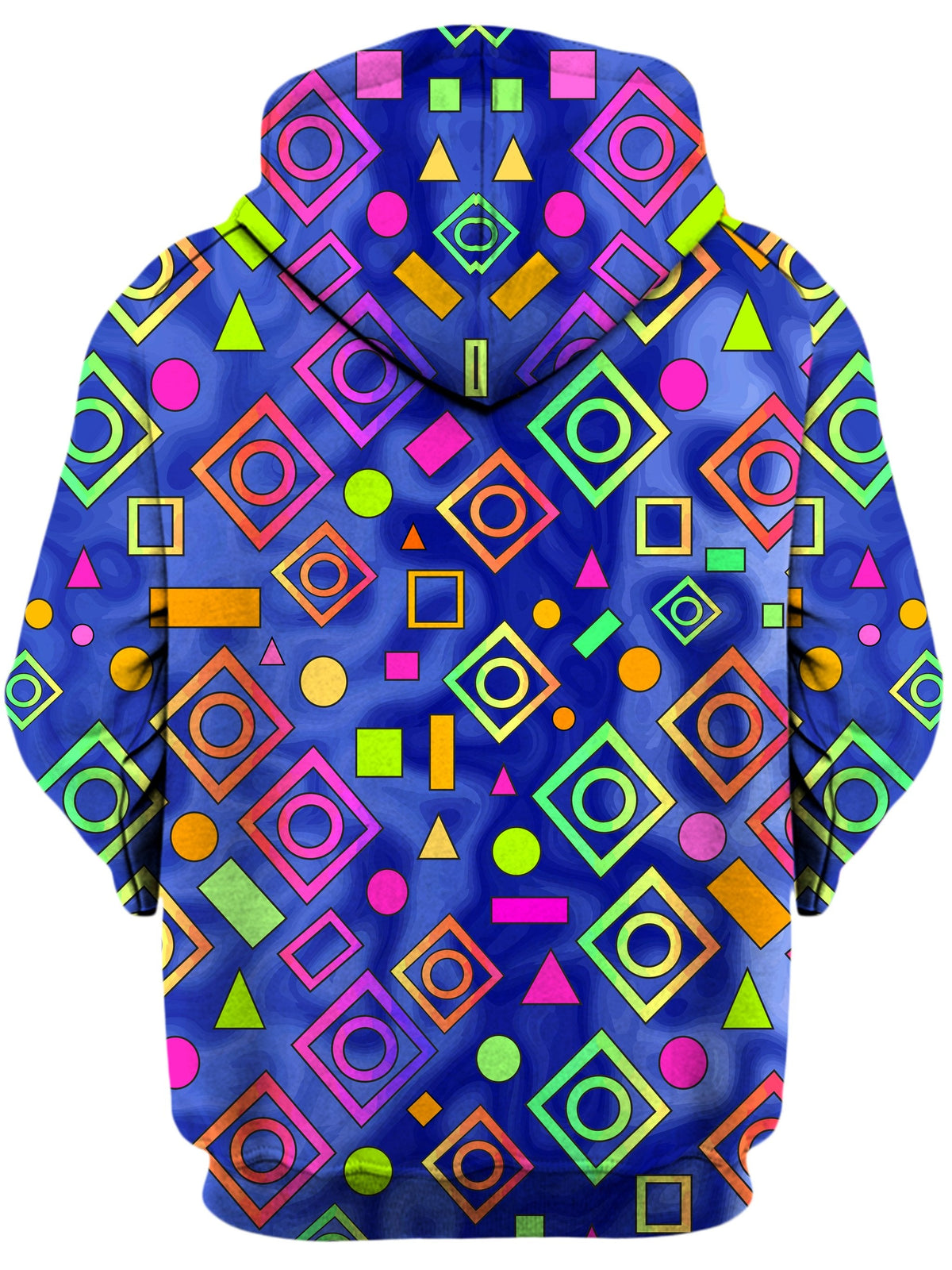 Geometric On Blue Unisex Hoodie -Moonbestprint