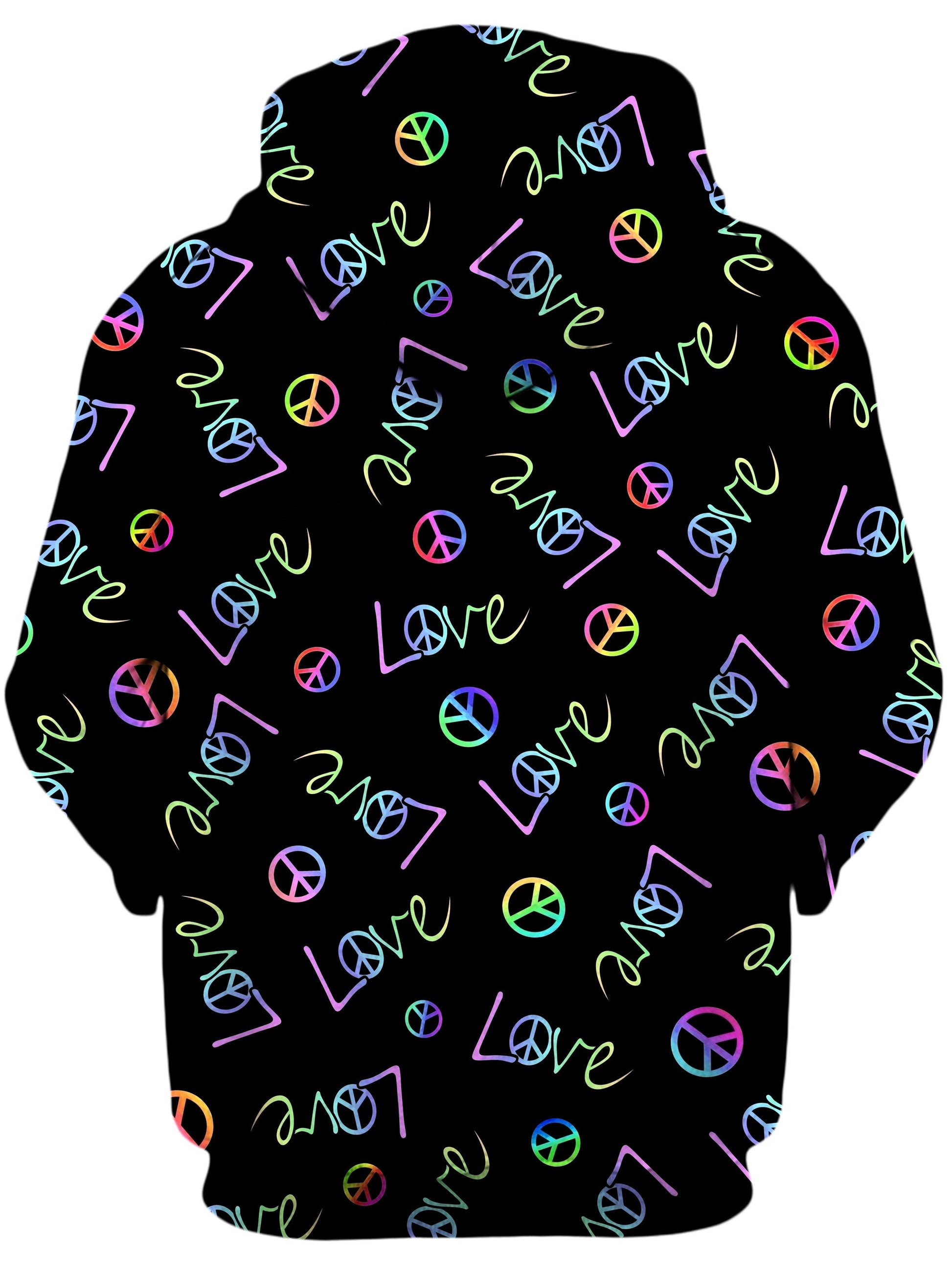 Peace and Love Unisex Zip-Up Hoodie -Moonbestprint