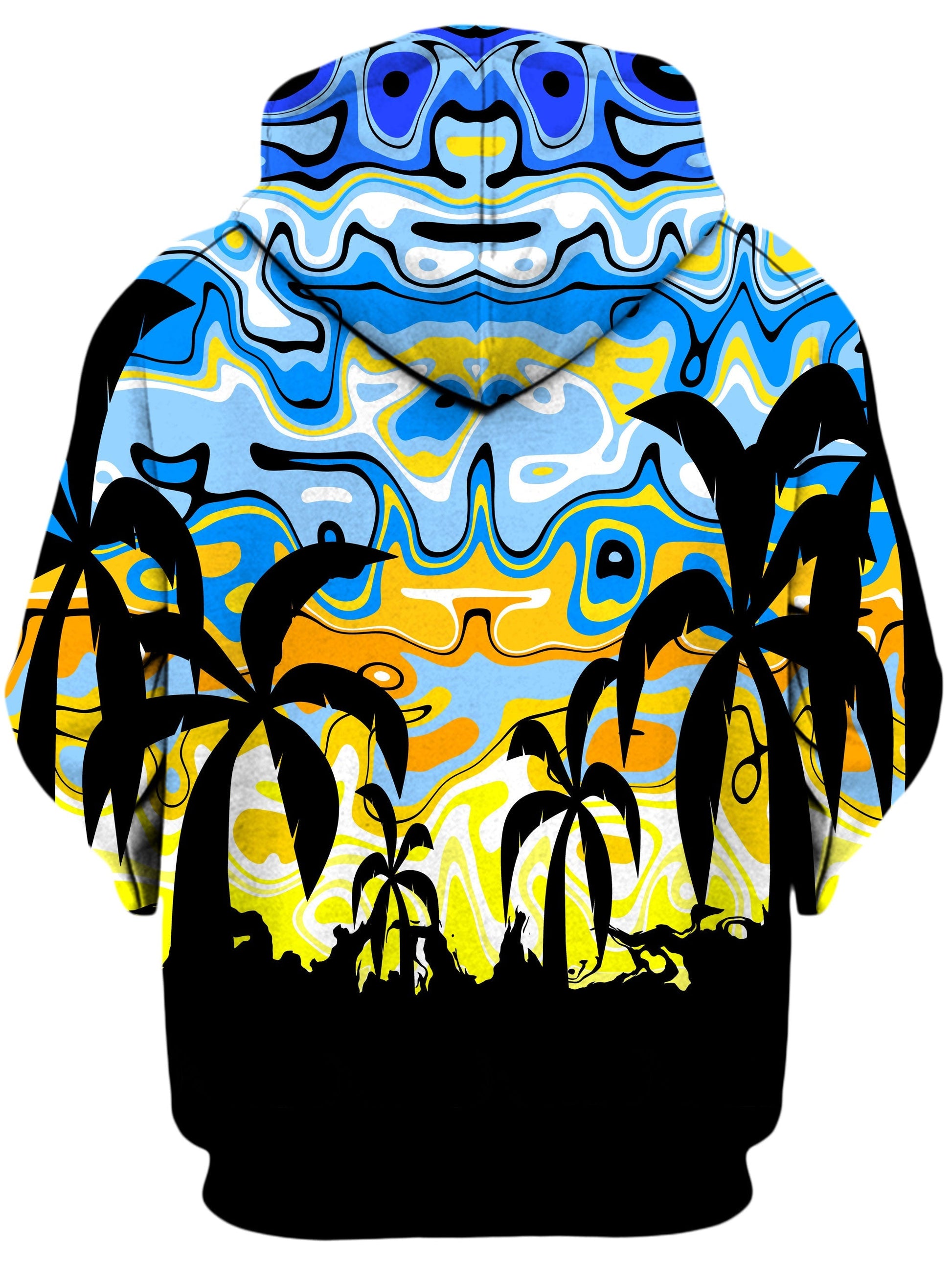 Tropical Night Unisex Zip-Up Hoodie -Moonbestprint