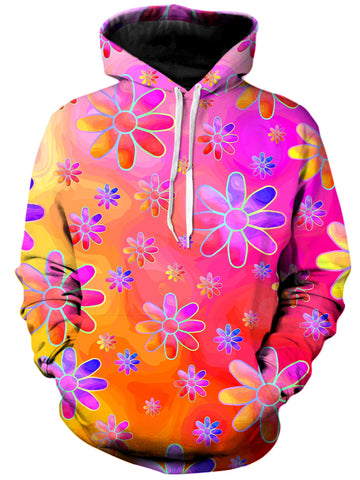 Hippie Trippy Flowers Unisex Hoodie -Moonbestprint
