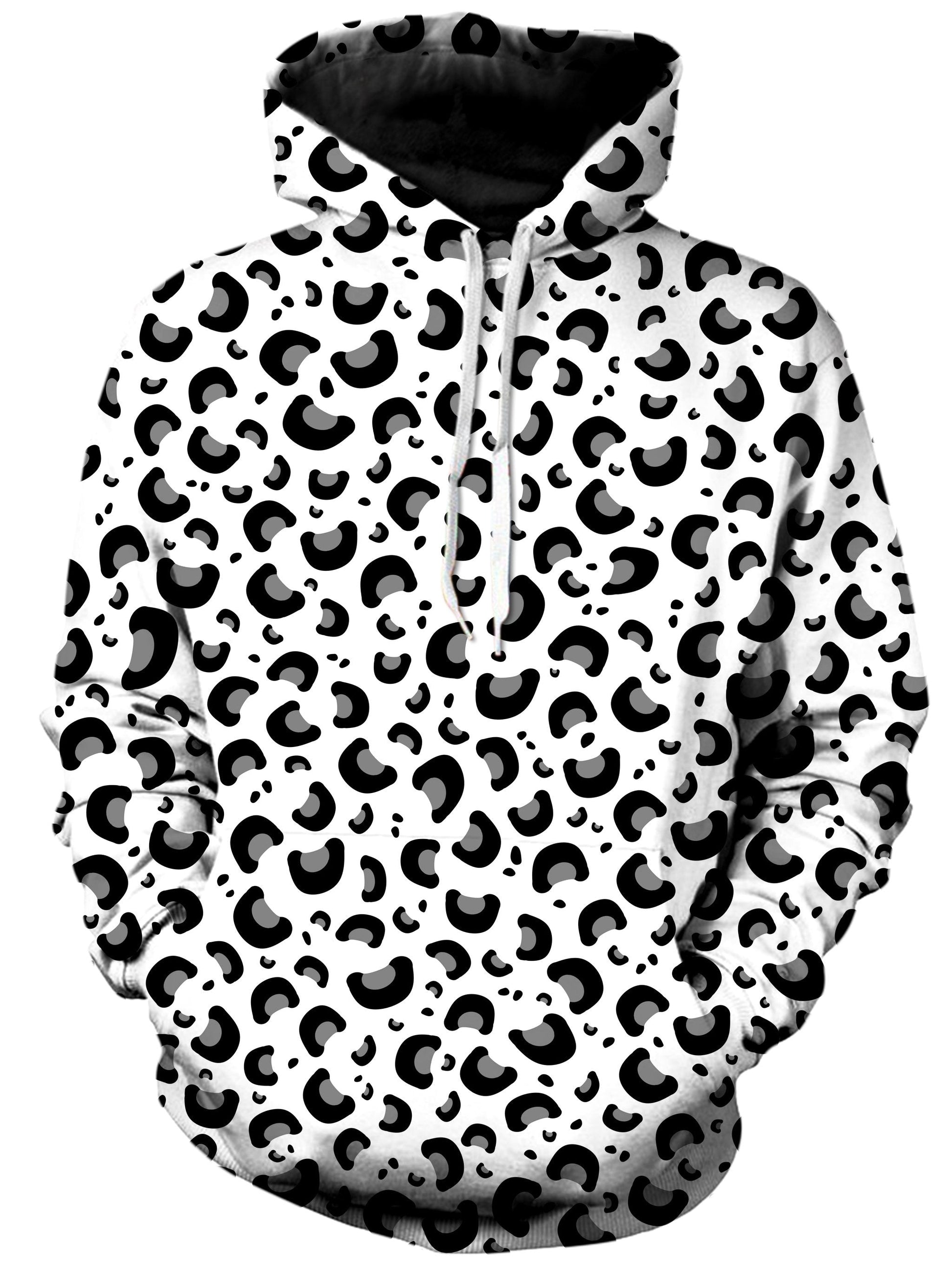 Snow Leopard Print Unisex Hoodie -Moonbestprint