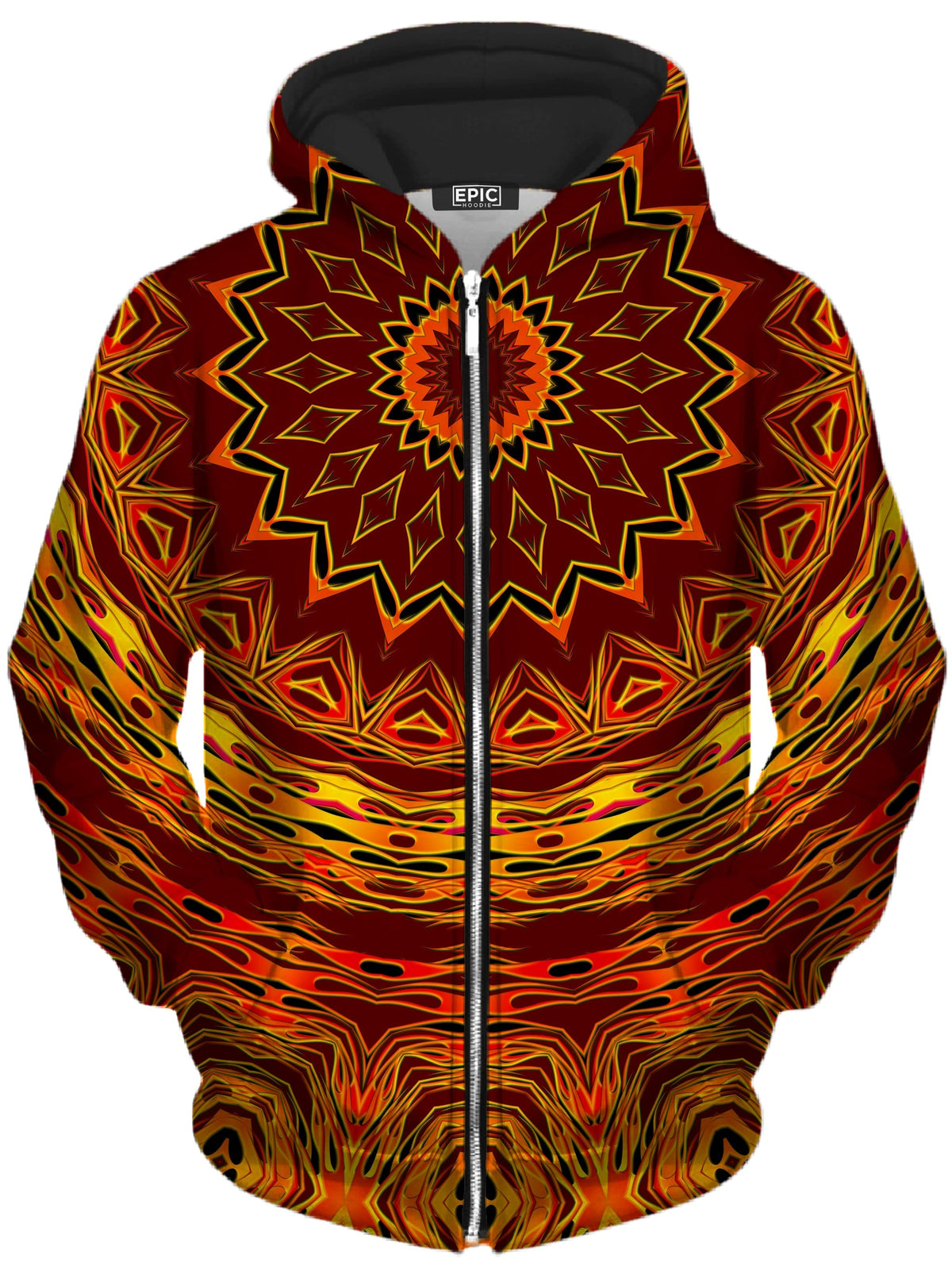 Chain Reaction Unisex Zip-Up Hoodie -Moonbestprint