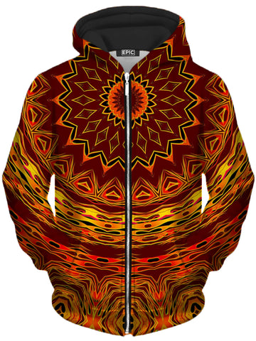 Chain Reaction Unisex Zip-Up Hoodie -Moonbestprint