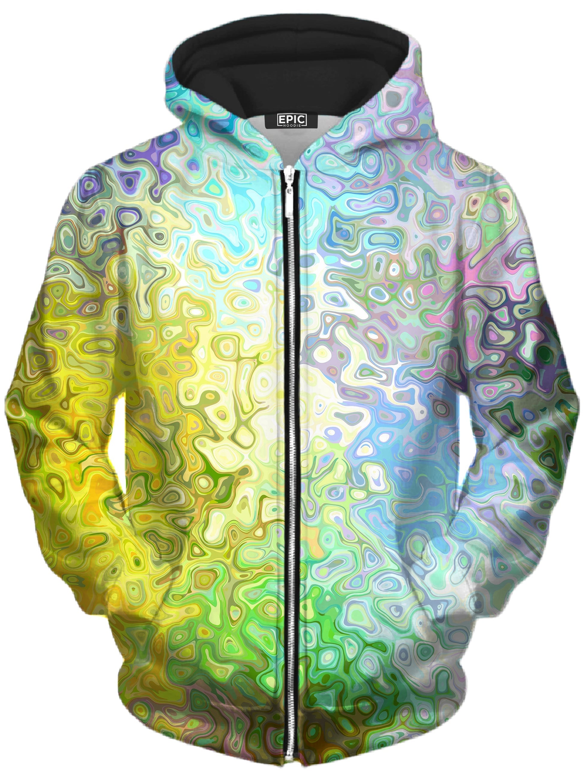 Color Jumble Unisex Zip-Up Hoodie -Moonbestprint