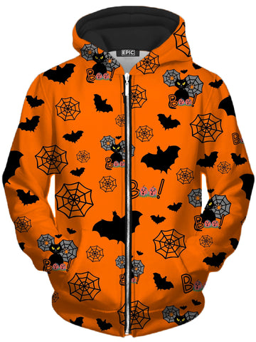 Halloween Black Cats Unisex Zip-Up Hoodie - Moonbestprint