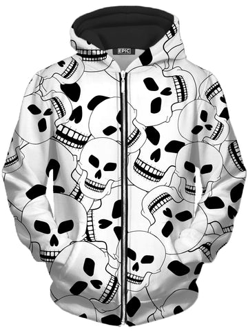 Skull Lovers 2 Unisex Zip-Up Hoodie - Moonbestprint