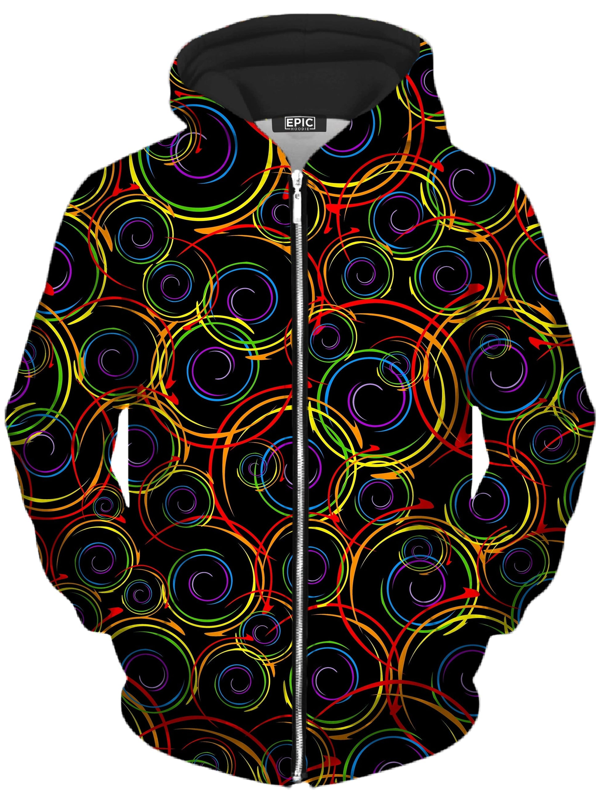 Swirl Abstract Unisex Zip-Up Hoodie -Moonbestprint