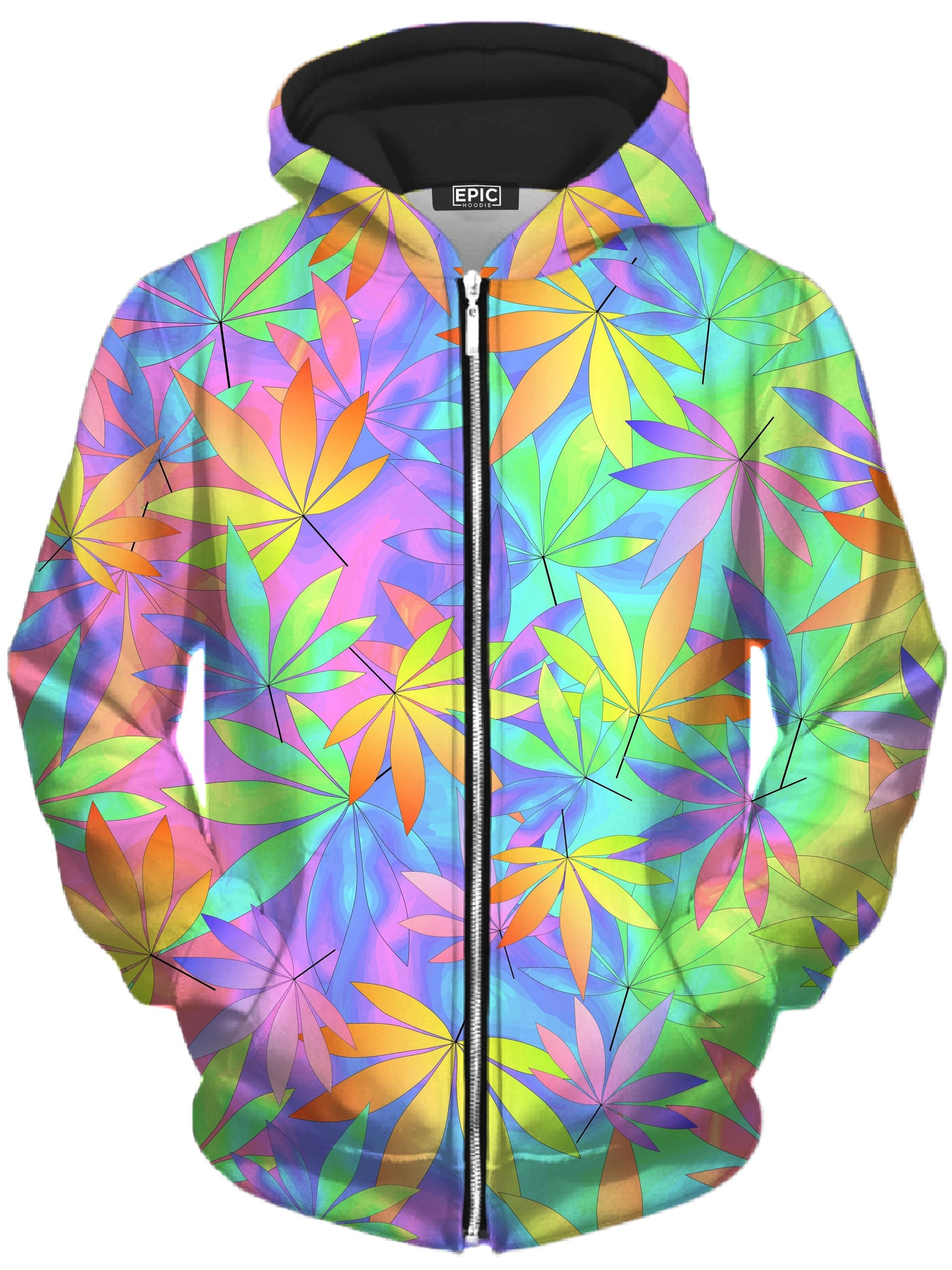 Take a Little Trip with Weed Unisex Zip-Up Hoodie -Moonbestprint