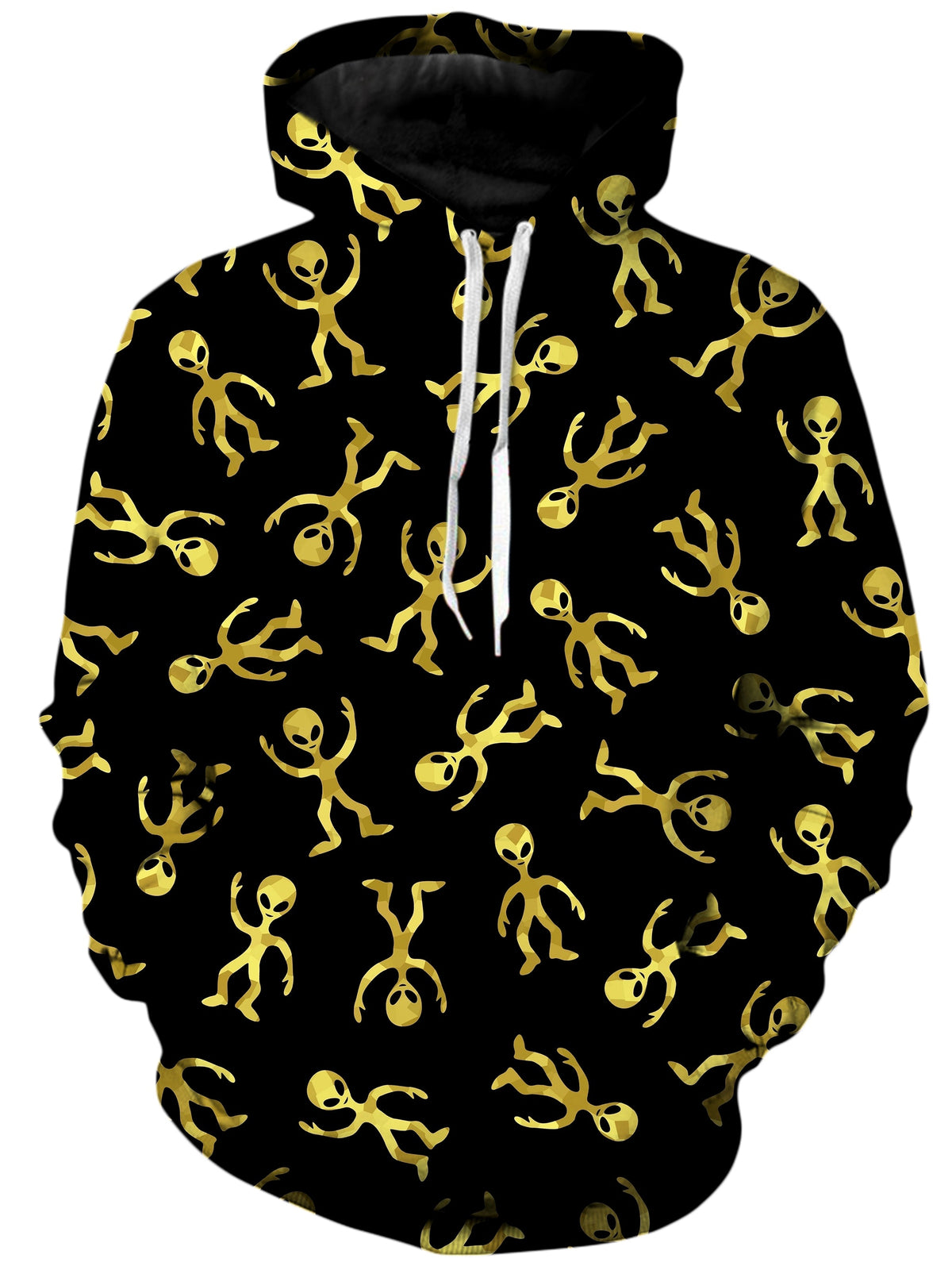 Party Like An Alien Gold Unisex Hoodie -Moonbestprint
