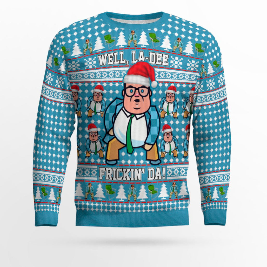 Saturday Night Live Matt Foley Well, La Dee Frickin-da Ugly Christmas Sweater – Moonbestprint