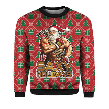 Saxy Holidays Ugly Christmas Sweater - Moonbestprint