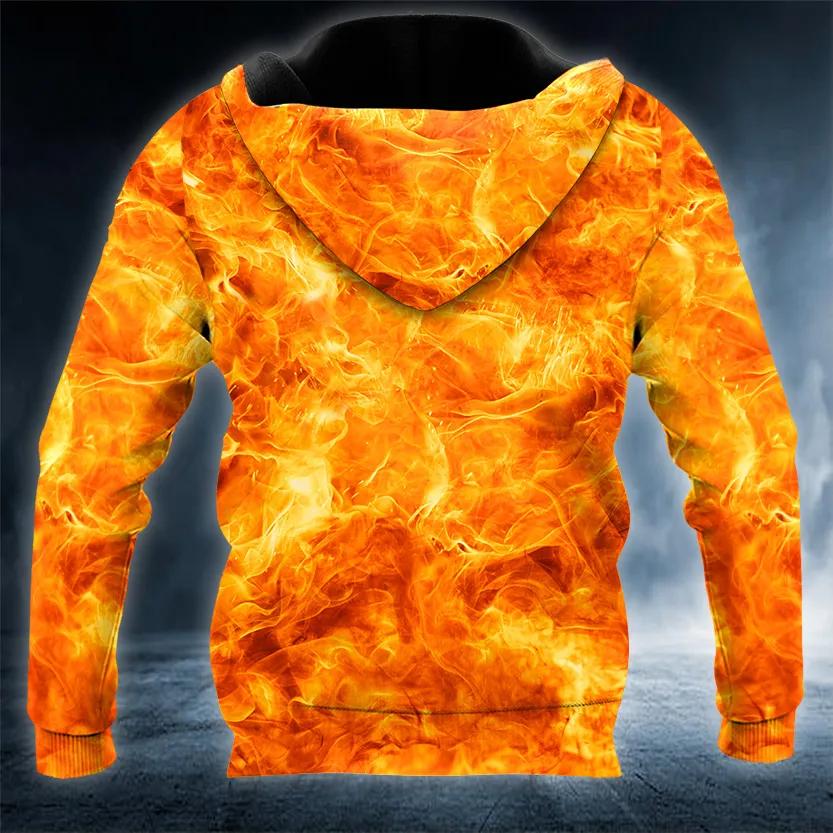 Scary Fire Skull 3D Hoodie Men Moonbestprint