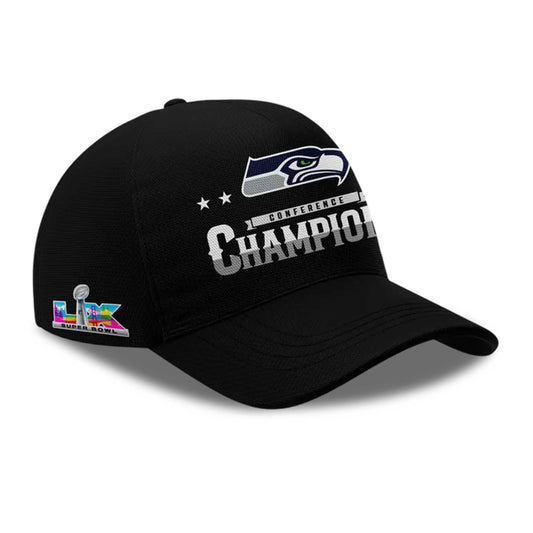 Seahawks Conference Champions Bowl LX Hat -Moonbestprint
