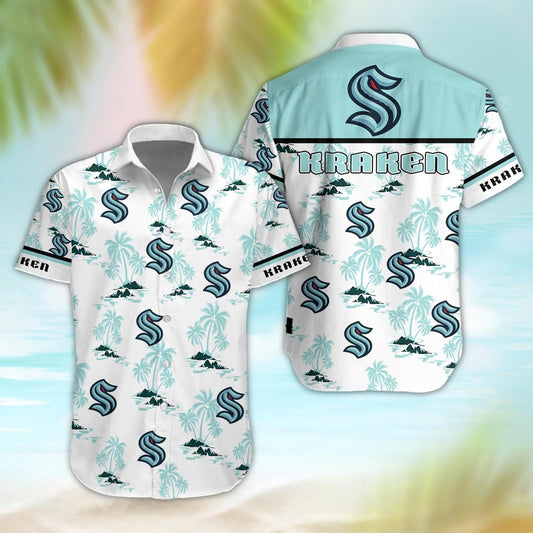 Seattle Kraken Aloha Shirt, NHL Hawaiian Shirt Moonbestprint