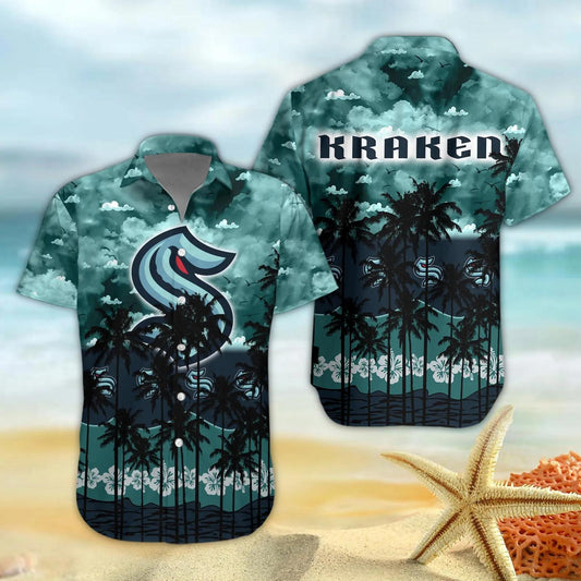 Seattle Kraken Hawaiian Shirt 1, NHL Hawaiian Shirt Moonbestprint