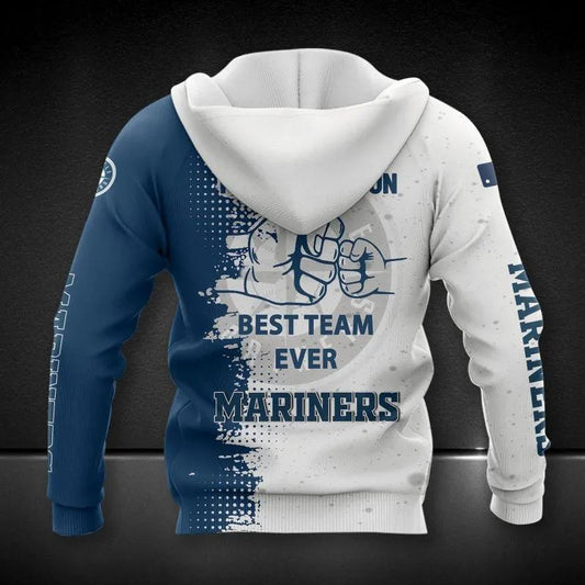 Seattle Mariners Dad And Son All Over Print Hoodie 1, MLB Hoodie Moonbestprint
