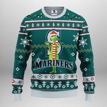 Seattle Mariners Funny Grinch Ugly Christmas Sweater Moonbestprint