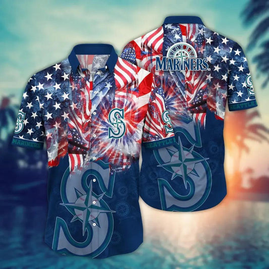 Seattle Mariners MLB Flower Aloha Hawaiian Shirt 10, MLB Hawaiian Shirt Moonbestprint
