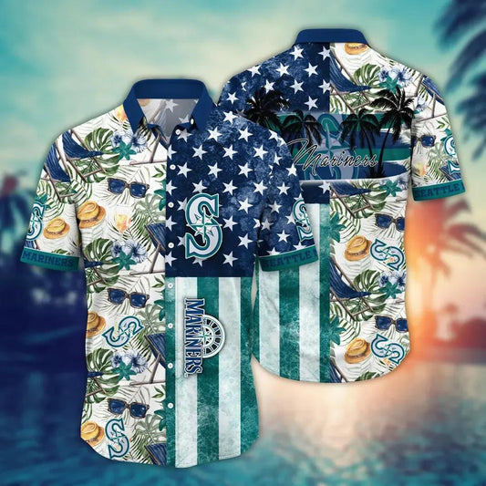 Seattle Mariners MLB Flower Aloha Hawaiian Shirt 11, MLB Hawaiian Shirt Moonbestprint