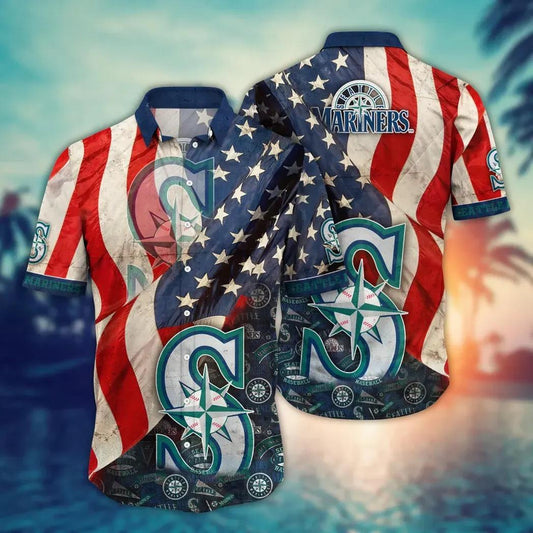 Seattle Mariners MLB Flower Aloha Hawaiian Shirt 12, MLB Hawaiian Shirt Moonbestprint