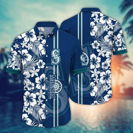 Seattle Mariners MLB Flower Aloha Hawaiian Shirt 13, MLB Hawaiian Shirt Moonbestprint