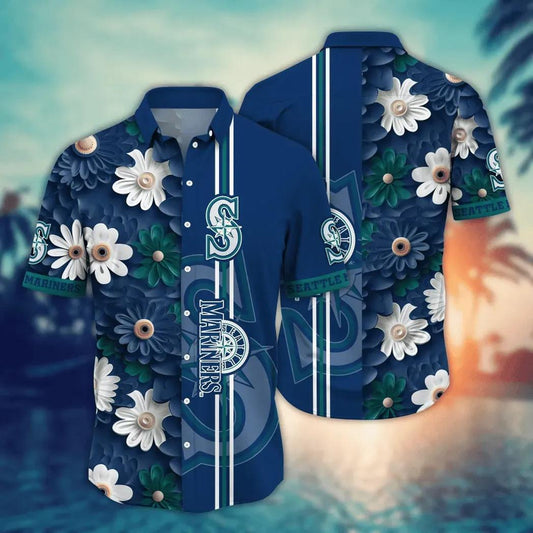Seattle Mariners MLB Flower Aloha Hawaiian Shirt 14, MLB Hawaiian Shirt Moonbestprint