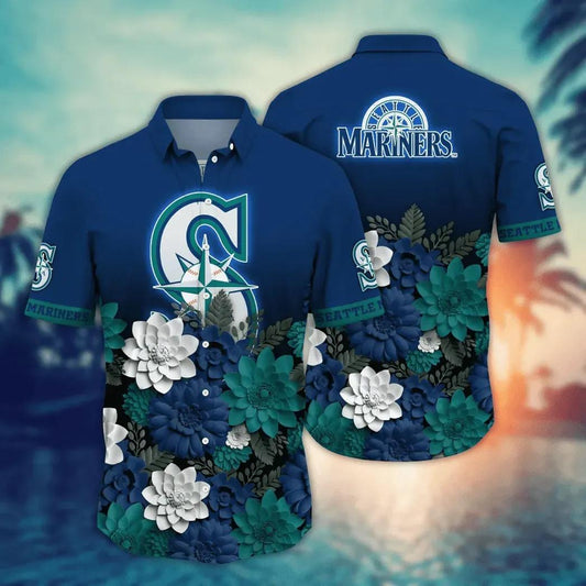 Seattle Mariners MLB Flower Aloha Hawaiian Shirt 15, MLB Hawaiian Shirt Moonbestprint