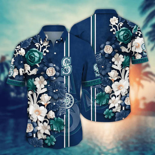 Seattle Mariners MLB Flower Aloha Hawaiian Shirt 16, MLB Hawaiian Shirt Moonbestprint