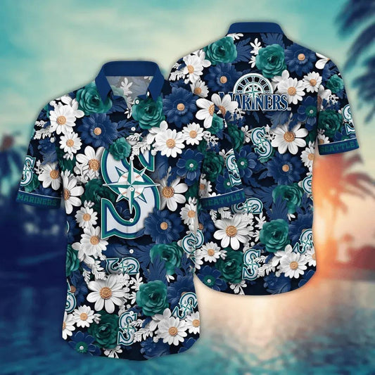Seattle Mariners MLB Flower Aloha Hawaiian Shirt 17, MLB Hawaiian Shirt Moonbestprint