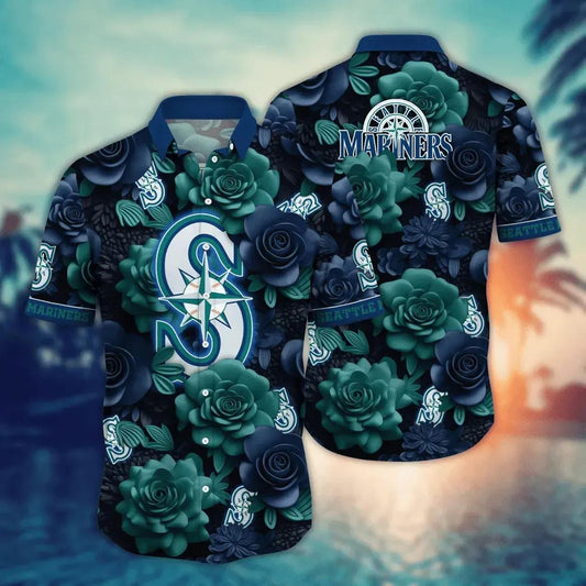 Seattle Mariners MLB Flower Aloha Hawaiian Shirt 19, MLB Hawaiian Shirt Moonbestprint