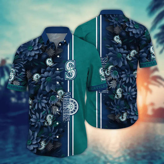 Seattle Mariners MLB Flower Aloha Hawaiian Shirt 5, MLB Hawaiian Shirt Moonbestprint