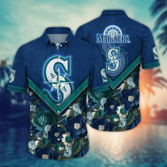 Seattle Mariners MLB Flower Aloha Hawaiian Shirt 6, MLB Hawaiian Shirt Moonbestprint