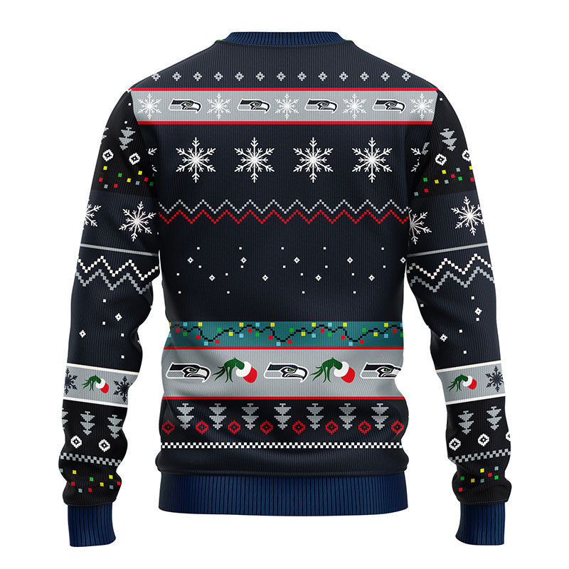 Seattle Seahawks 12 Grinch Xmas Day Ugly Christmas Sweater Moonbestprint