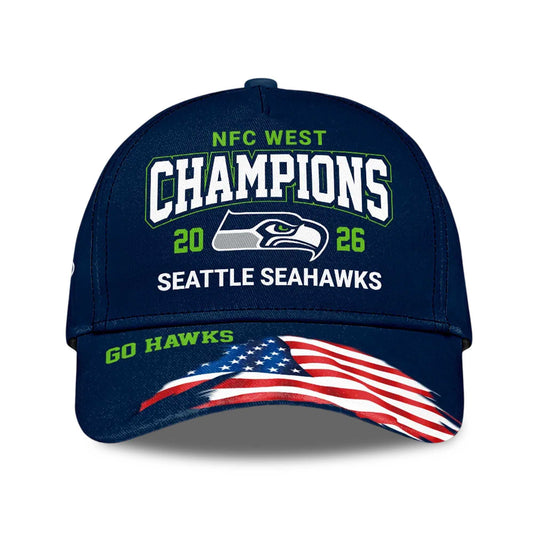Seattle Seahawks 2026 NFC West Champions Hat -Moonbestprint