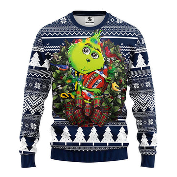 Seattle Seahawks Grinch Hug Ugly Christmas Sweater Moonbestprint