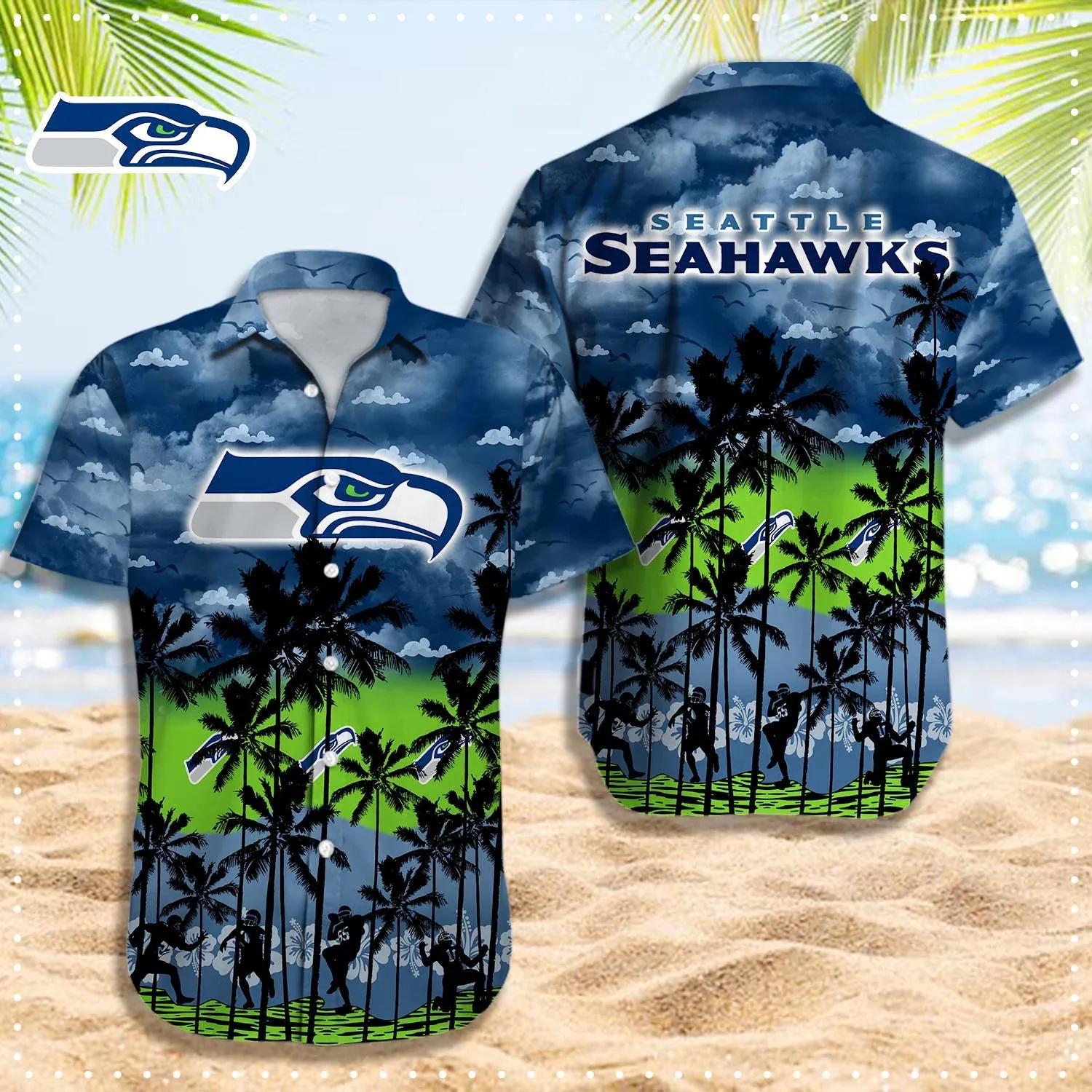 Seattle Seahawks Hawaiian Shirt, NFL Hawaiian Shirt Moonbestprint