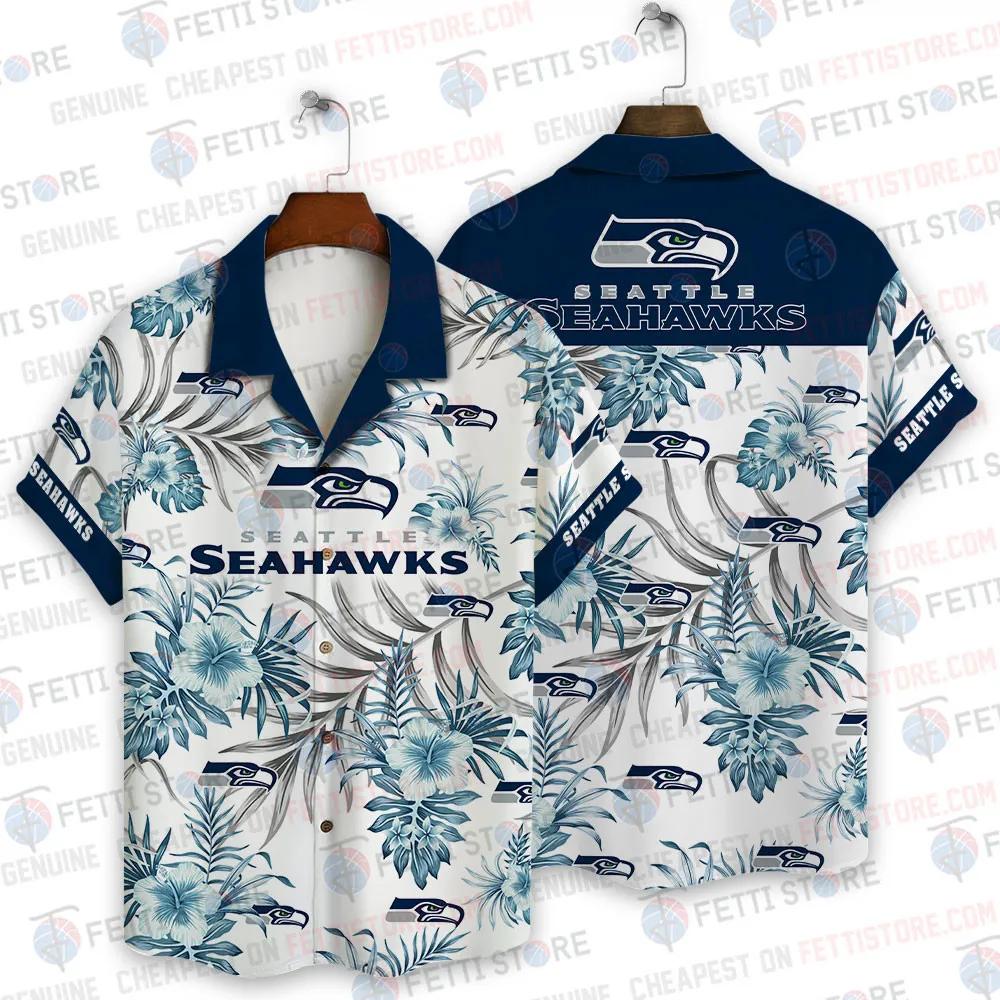 Seattle Seahawks NFL Pattern Hawaiian Shirt, NFL Hawaiian Shirt Moonbestprint