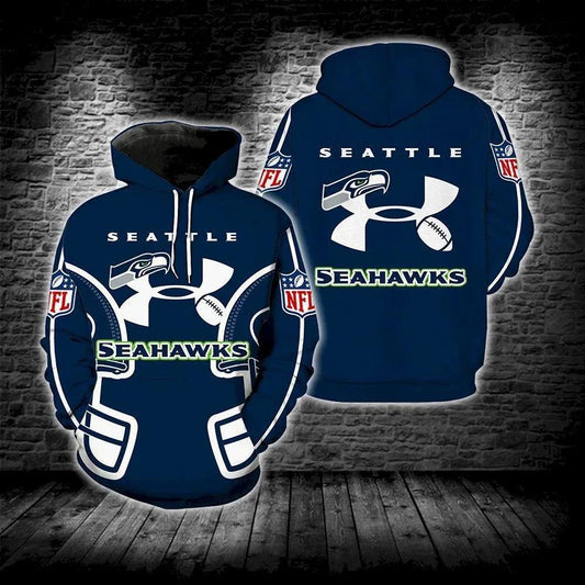 Seattle Seahawks Under Armour 3D Hoodie, NFL Hoodie Moonbestprint