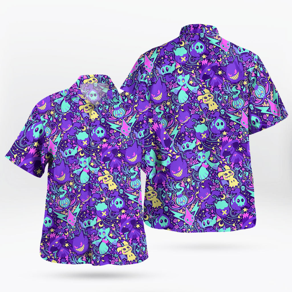 Shadow Ball Pokemon Hawaiian Shirt Ghost Type Vibes for Summer Style – Moonbestprint