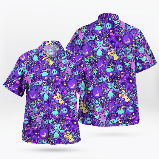 Shadow Ball Pokemon Hawaiian Shirt Ghost Type Vibes for Summer Style – Moonbestprint