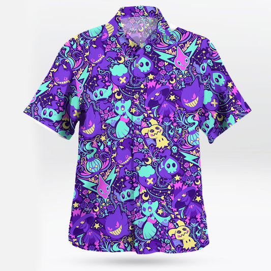 Shadow Ball Pokemon Hawaiian Shirt Ghost Type Vibes for Summer Style – Moonbestprint