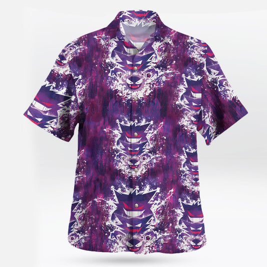 Shadow Gengar Pokemon Hawaiian Shirt Anime Tropical Print – Moonbestprint