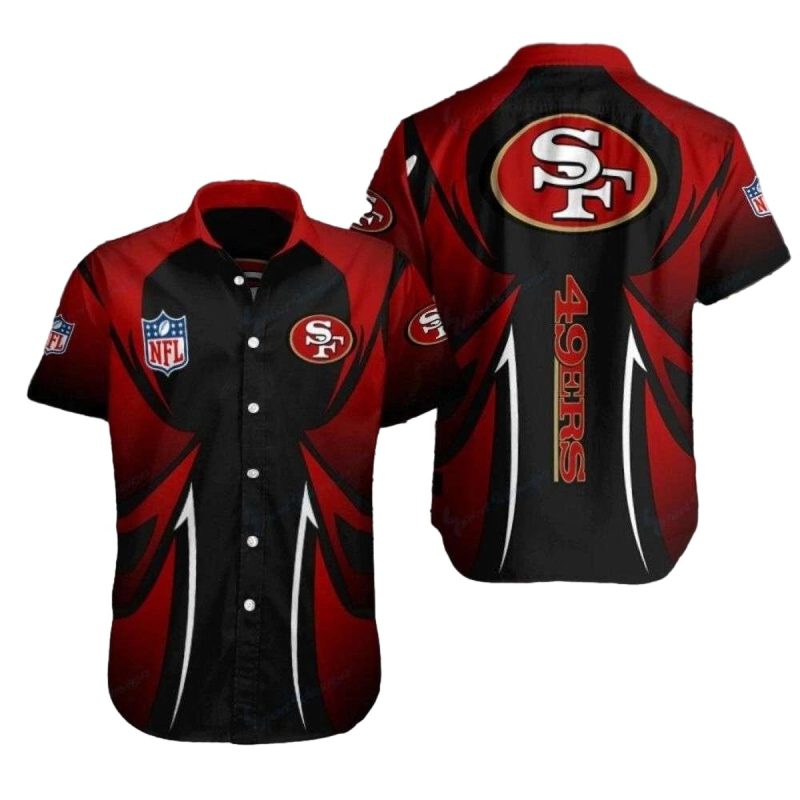 Shadow Swirl 49ers Niners Twilight Twirl Design 2025 Hawaiian Shirt - Moonbestprint